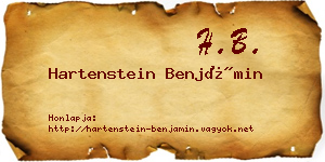 Hartenstein Benjámin névjegykártya
