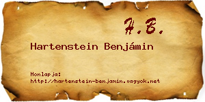 Hartenstein Benjámin névjegykártya